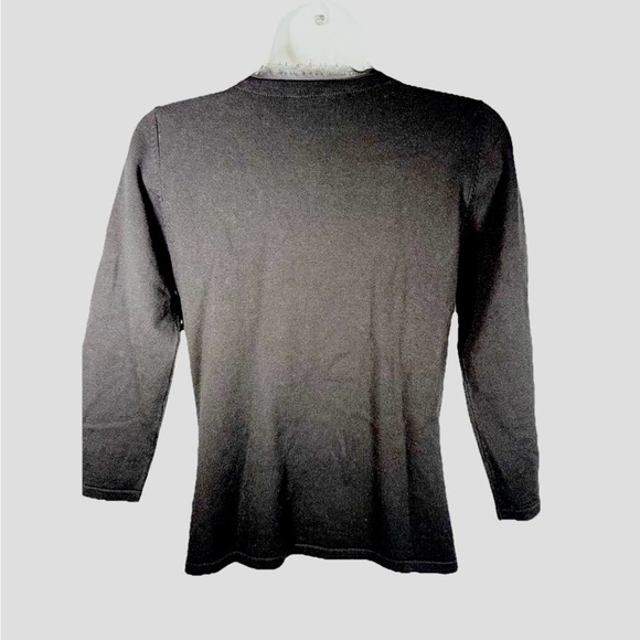 White House Black Market Black Sequin Cardigan - Picture 6 of 6